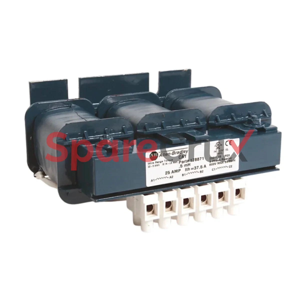 1321-3R25-A | Allen Bradley Three-Phase Line Reactor Open Style (Ac Drive Reactors) 25 Amps 0.5 Mh