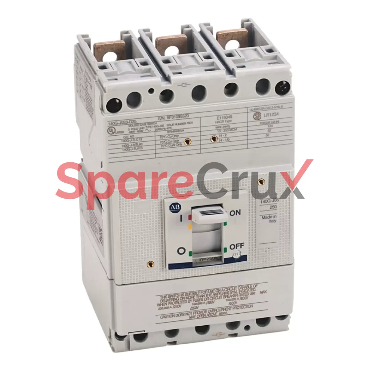 140G-J2F3-D25-Sj-Ka | Allen Bradley 140G 250A J Frame Molded Case Circuit-Breaker