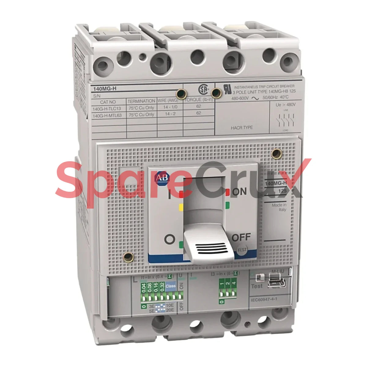 140Mg-H8E-D10-Aa | Allen Bradley Motor Protection Circuit Breaker H Frame 100 A Adjustable