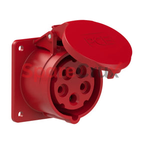 325-6F7 | Pce Panel Mounting Socket Straight 32A 3P + N E Ip44
