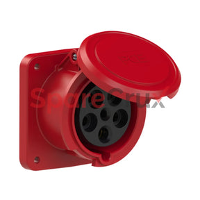 3351-6Fc | Pce Panel Mounting Socket Straight 63A 3P + N E Ip 44
