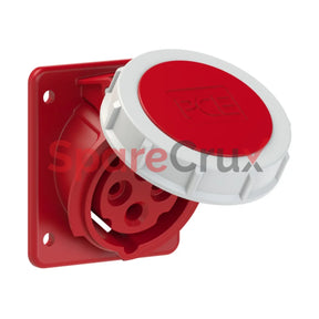 4142-6F87 | Pce Panel Mounting Socket Angled Watertight 16A 3P + E Ip 67