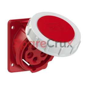 4152-6F87 | Pce Panel Mounting Socket Angled Watertight 16A 3P + N E Ip 67