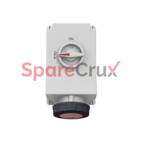 5110A | Mennekes Cee Wall Mounted Fused Receptacles Switched With Mechanical Duo-Interlock 63Amp 3