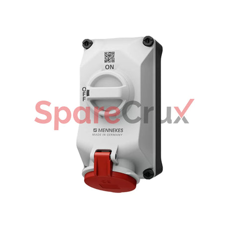 5603406G | Mennekes Cee Wall Mounted Fused Receptacles Switched With Mechanical Duo-Interlock 32Amp