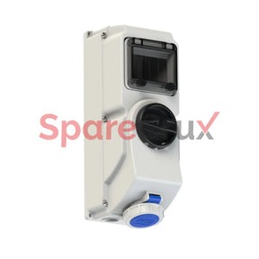 76132-6 | Pce Cee - Switched Interlocked Socket Din 16A 3P 6H Ip66/Ip67