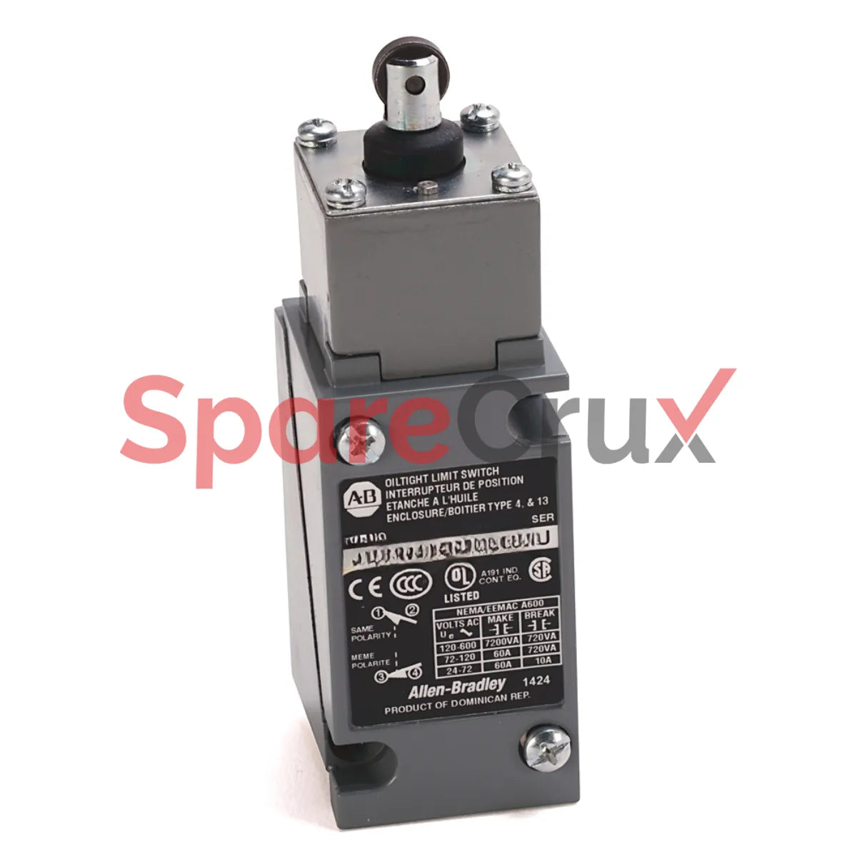 802T-DPDR5 | ALLEN BRADLEY | Metal Plug-In Oiltight Limit Switch
