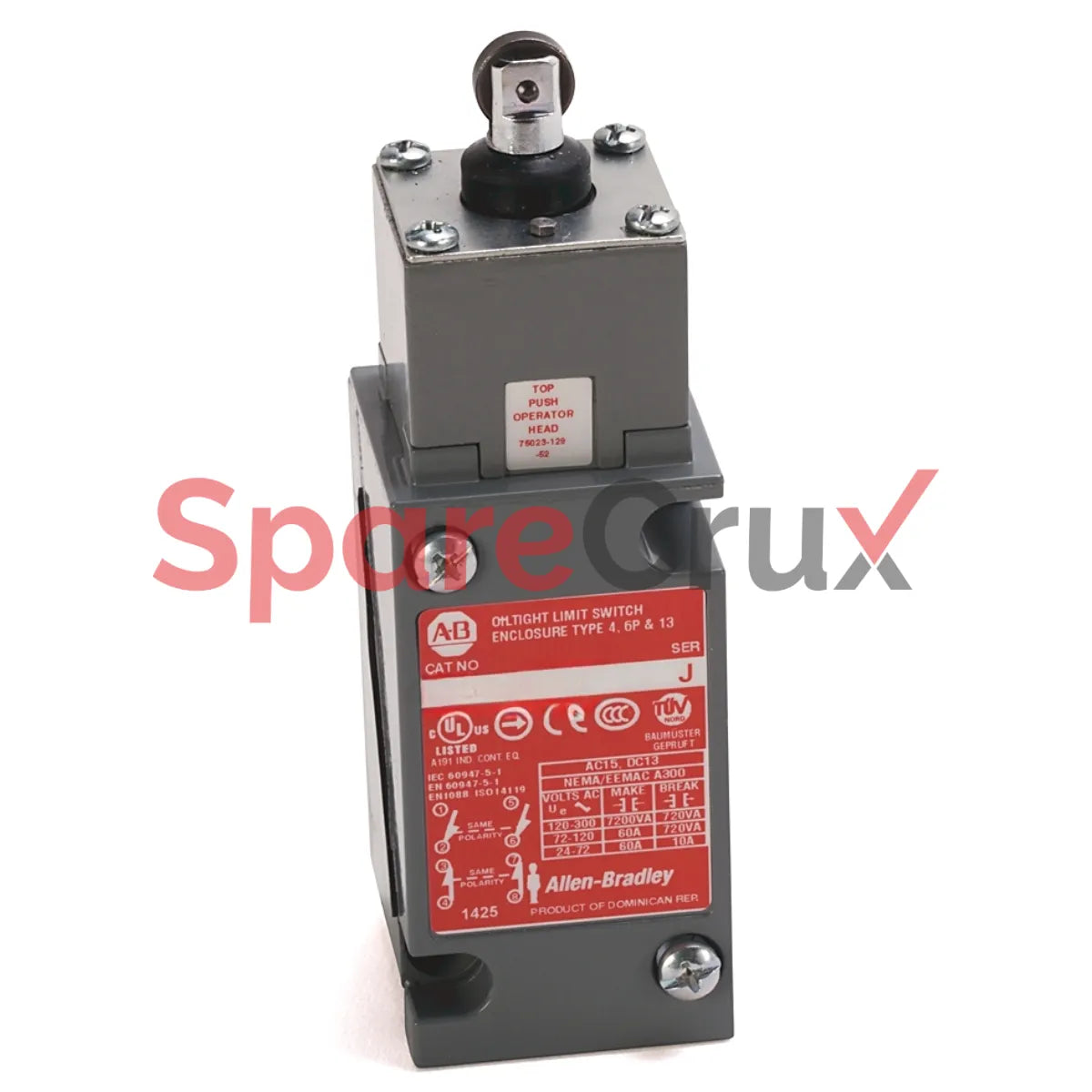 802T-DPD | ALLEN BRADLEY | Metal Plug-In Oiltight Limit Switch