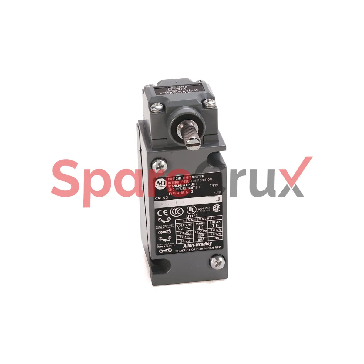 802T-ATPE | ALLEN BRADLEY | Metal Plug-In Oiltight Limit Switch