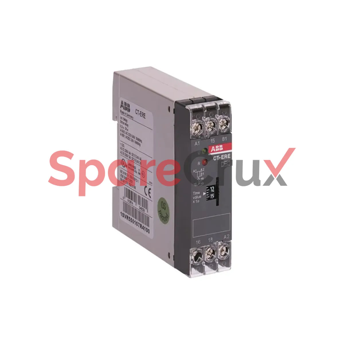 1SVR550100R2100 | ABB | Time relay, ON-delay 1c/o, 3-300s, 110-130VAC