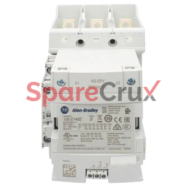 100-E146KD11L | ALLEN BRADLEY | Contactor IEC 146A 100 50 60 Hz/100 250V DC