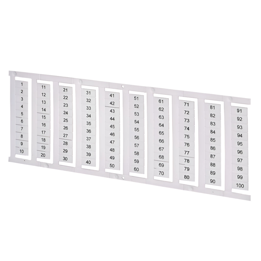 1492-MS6X9VU11-20 | ALLEN BRADLEY | Marker Card, Vertical, Unnumbered, 11-20, 6mm X 9mm, 1492 Series