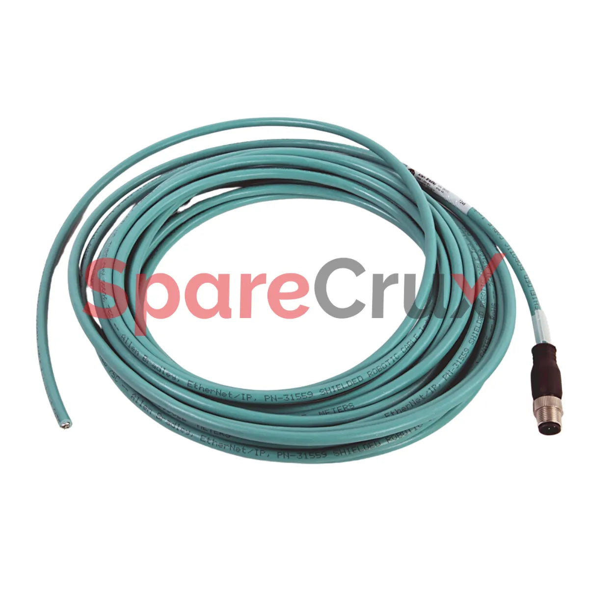 1585D-M4UB-10 | ALLEN-BRADLEY | Câble Ethernet, Cat5e, 100BASE-TX, 100 Mbit/s, 4 conducteurs, M12, mâle droit