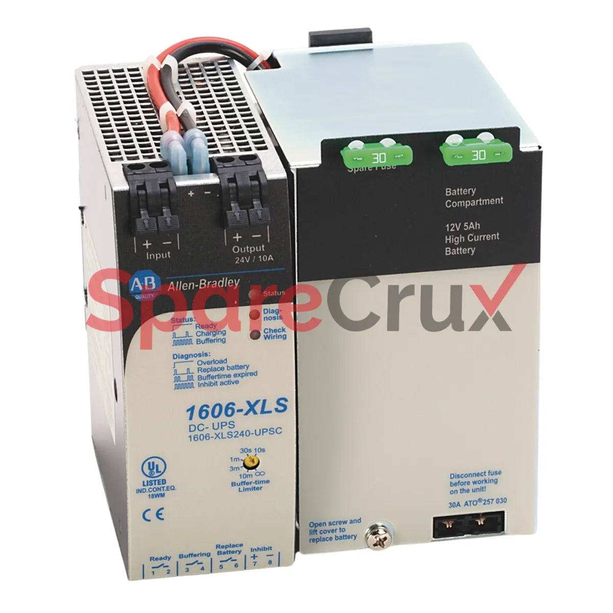 1606-XLS240-UPSC | ALLEN BRADLEY | Alimentation à découpage hautes performances avec onduleur 12 V CC intégré, 24 V CC, 10 A, 240 W, entrée monophasée, revêtement conforme