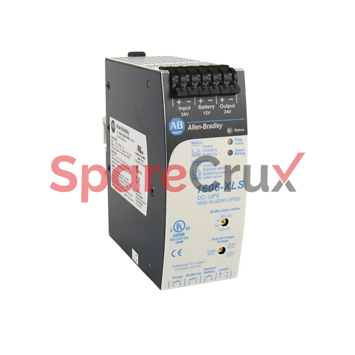 1606-XLS240-UPSD | ALLEN BRADLEY | Alimentation à découpage hautes performances avec onduleur 12 V CC intégré et sortie 12 V supplémentaire, 24 V CC, 10 A, 240 W, entrée monophasée