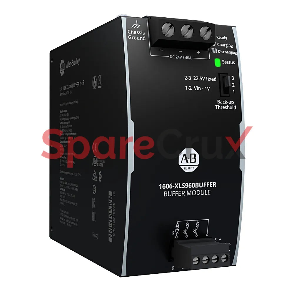 1606-XLS960BUFFER | ALLEN BRADLEY | Module tampon d'alimentation hautes performances, 24 V CC, 40 A, 960 W, entrée 100-240 V CA