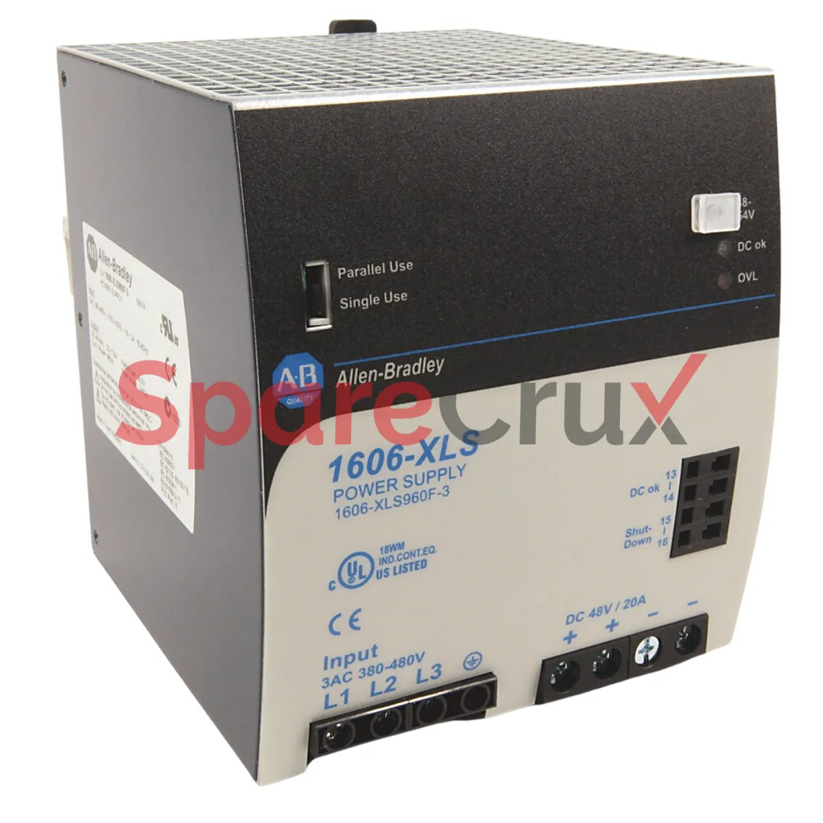 1606-XLS960F-3 | ALLEN BRADLEY | Performance Power Supply, 48-54V DC, 960W, Three-Phase 480V AC Input Voltage