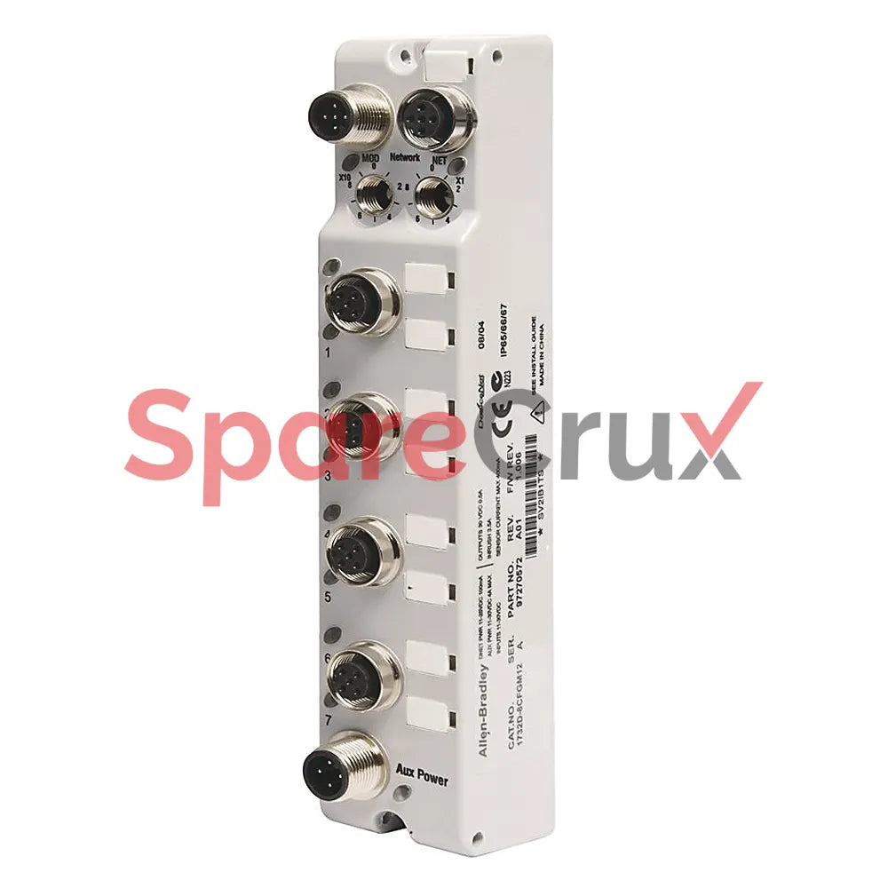 1732D-8CFGM12 | ALLEN BRADLEY | ArmorBlock 8-Point Configurable I/O Module, DeviceNet, M12 I/O Connectors, 24V DC