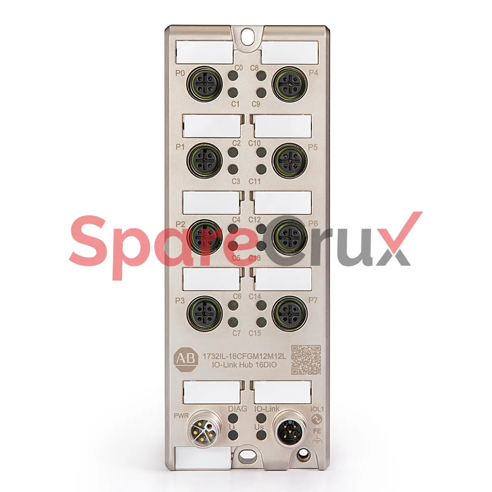 1732IL-16CFGM12M12L | ALLEN BRADLEY | ArmorBlock IO-Link Hub, 16 Configurable Digital I/O Channels, M12 L-Coded Power Connector