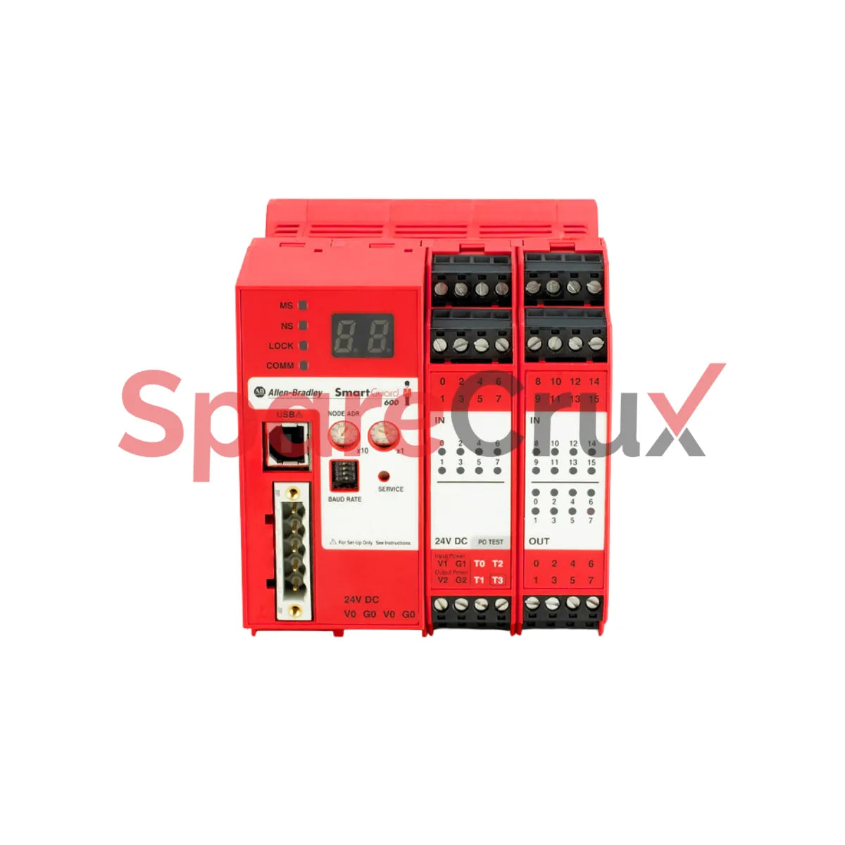 1752-L24BBB | ALLEN BRADLEY | Contrôleur de sécurité SmartGuard 600 avec 16 entrées de sécurité, 8 sorties de sécurité et 4 sorties de test d'impulsion
