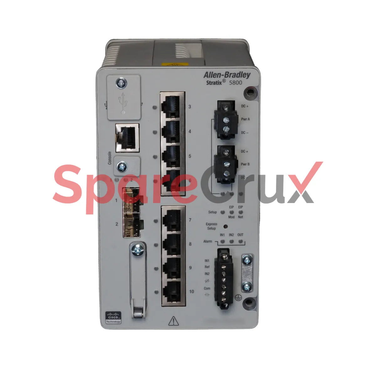 1783-MMS10AR | ALLEN BRADLEY | Stratix 2500 Lightly Managed Ethernet Switch with 10 Fast Ethernet ports, Advanced features, Redundant power input.