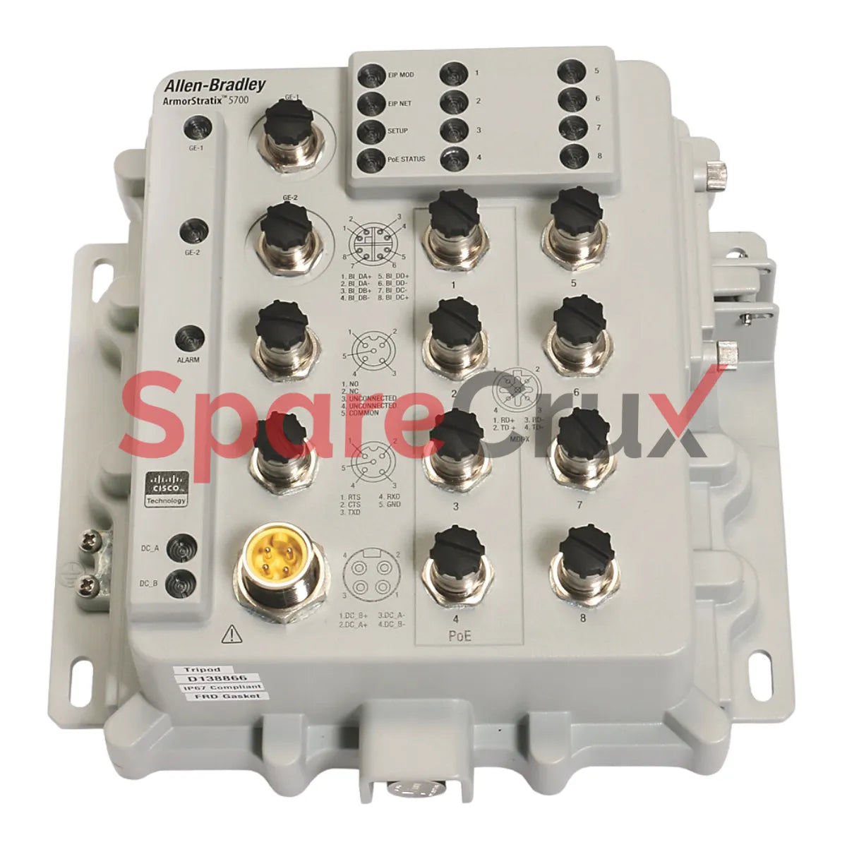 1783-ZMS4T4E2TGP | ALLEN BRADLEY | CIP Security Managed Switch (ZMS Series), 4 Copper + 4 SFP + 2 Additional Ports (TGP Variant)