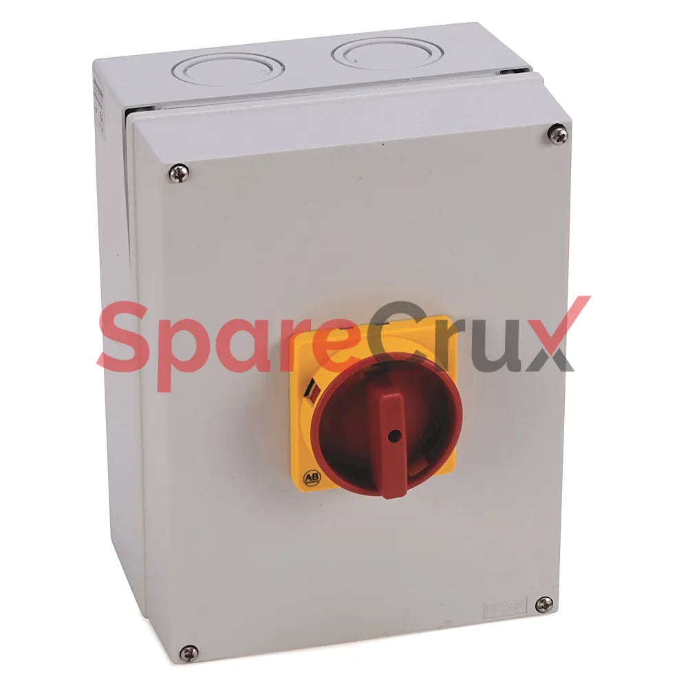 194E-E80-1753-6N | ALLEN BRADLEY | 80A Load Switch, Open - Front/Door, OFF-ON 90°, 3 Poles, Supplied with a Type N Red/Yellow Actuator
