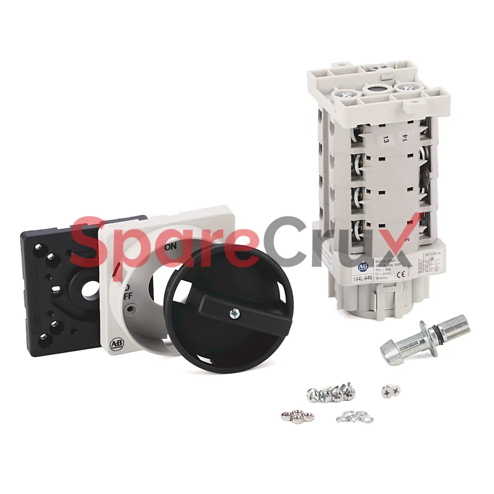 194L-A4-175I | ALLEN BRADLEY | 4A Load Switch, Open - Base/DIN Rail, OFF-ON 90°, 1 Pole, with Indicator