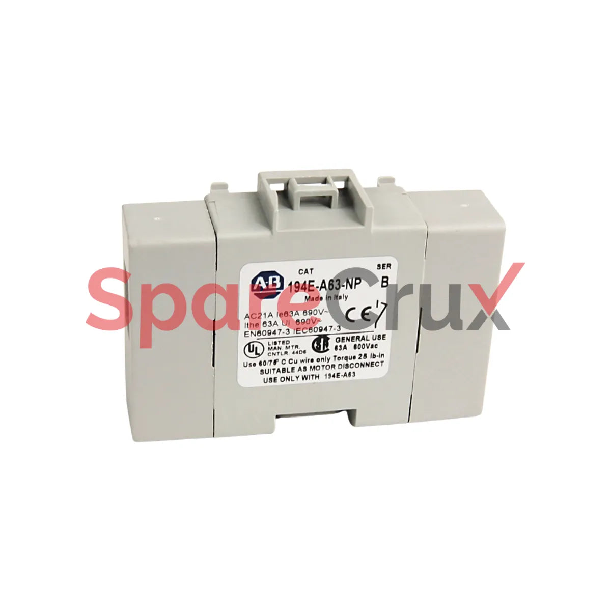 194L-E40-7303 | ALLEN BRADLEY | IEC Control and Load Switch, 40 A, 3-Pole, Star-Delta (Wye-Delta) 0-Y-Delta 45°/90°, Front/Door Mount