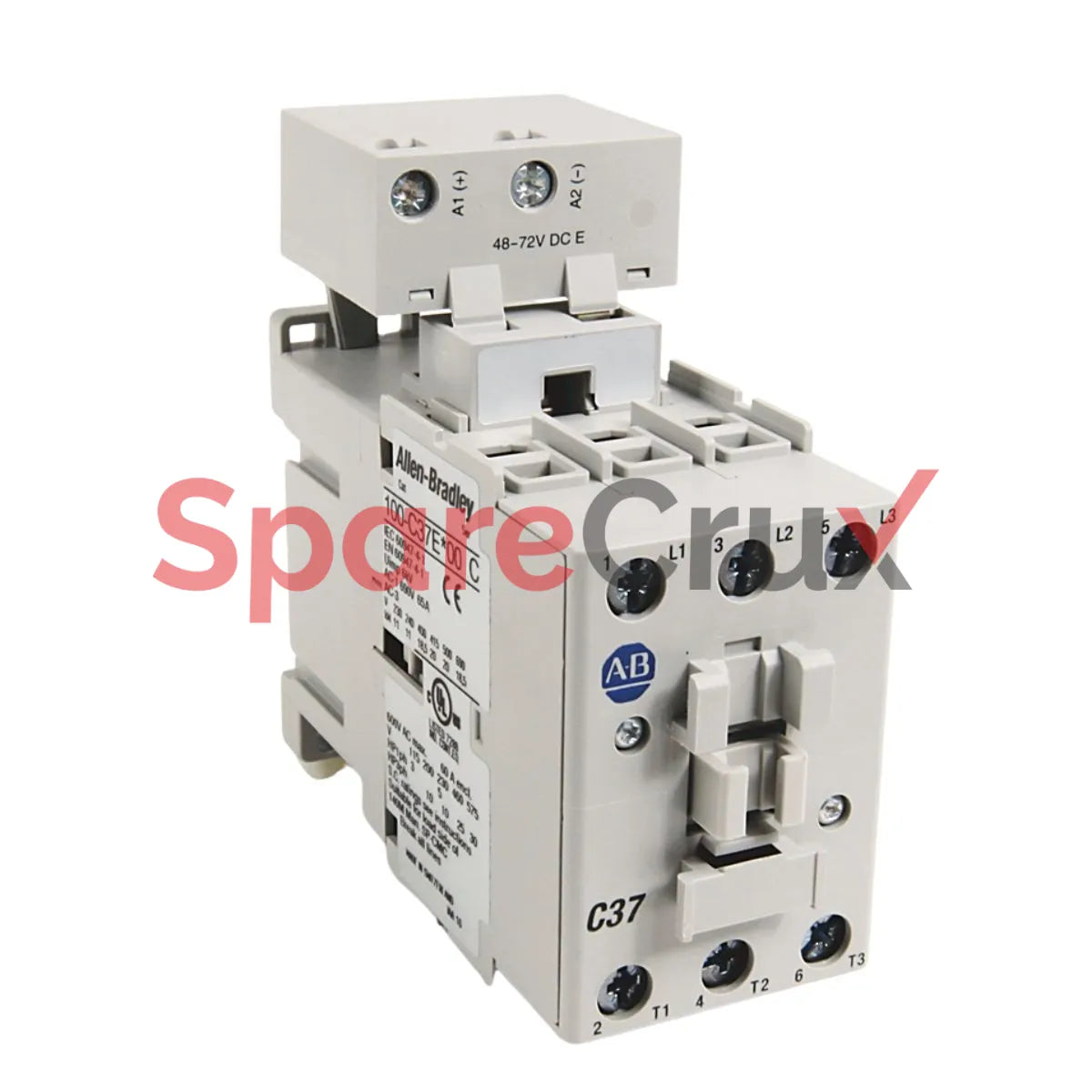 100-C37KF10 | ALLEN BRADLEY | Contacteur IEC, 230 V 50/60 Hz, bornes à vis, côté ligne, 37 A, configuration de contact auxiliaire 1 NO 0 NF