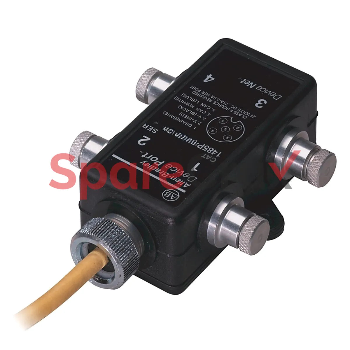 1485P-P4T5-T5C | ALLEN BRADLEY | DeviceNet Tap, Micro Straight Male to Micro Straight Male, 5-Pin, Grey PVC Jacket with Protective Cap