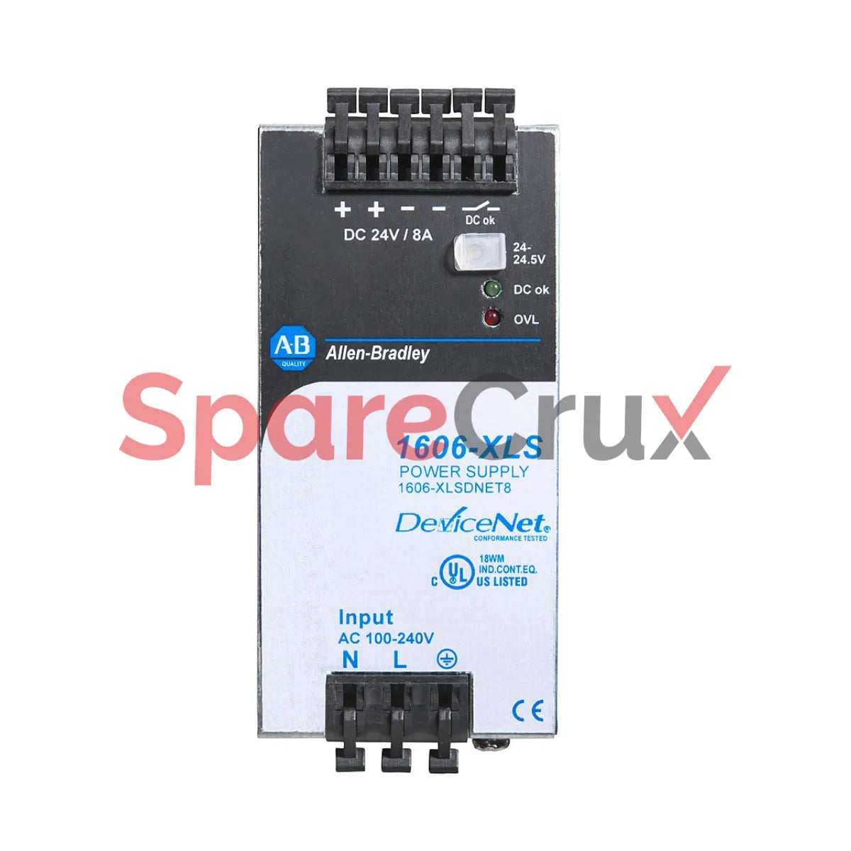 1606-XLSDNET8 | ALLEN BRADLEY | Bloc d'alimentation hautes performances, 24 V CC, 8 A, 192 W, entrée monophasée, compatible DeviceNet®