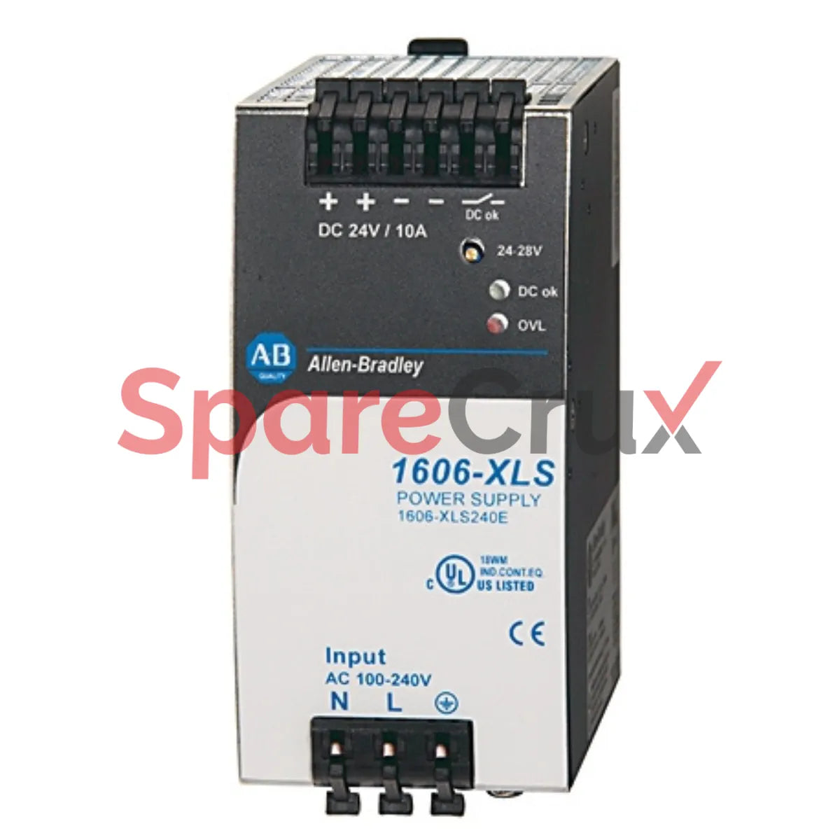 1606-XLS240E | ALLEN BRADLEY | Performance Switched Mode Power Supply, 24V DC, 10A, 240W, Single-Phase Input