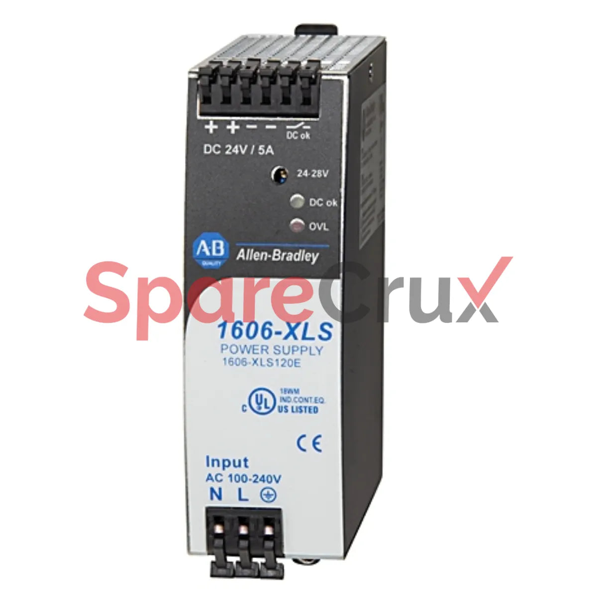 1606-XLS120E | ALLEN BRADLEY | Performance Switched Mode Power Supply, 24V DC, 5A, 120W, Single-Phase Input