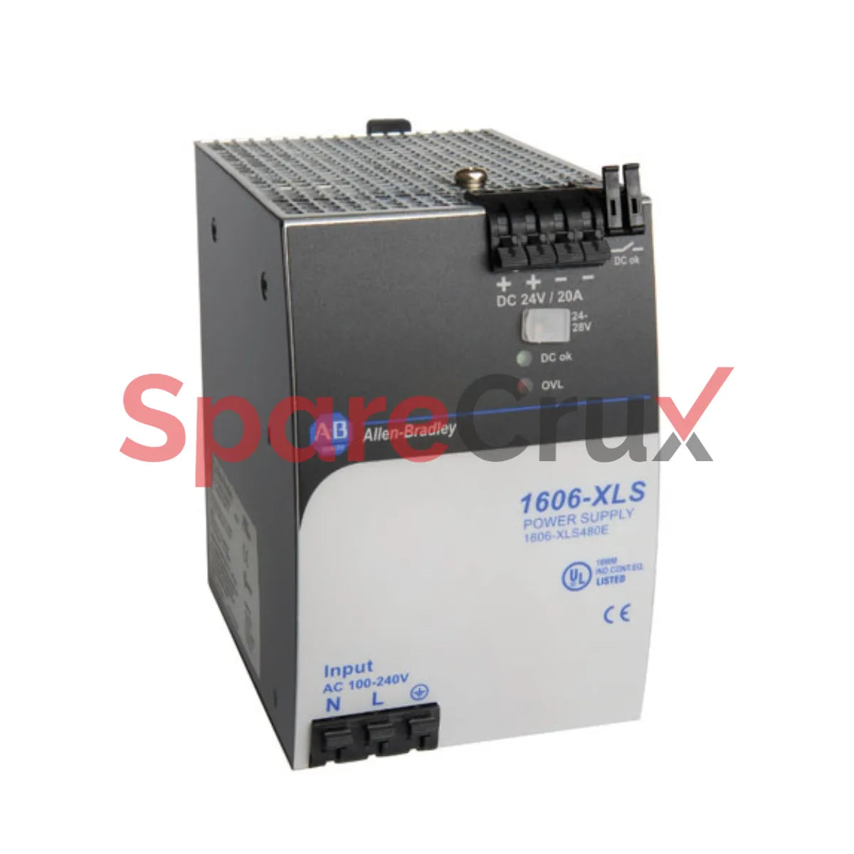 1606-XLS480E | ALLEN BRADLEY | Performance Switched Mode Power Supply, 24V DC, 20A, 480W, Single-Phase Input