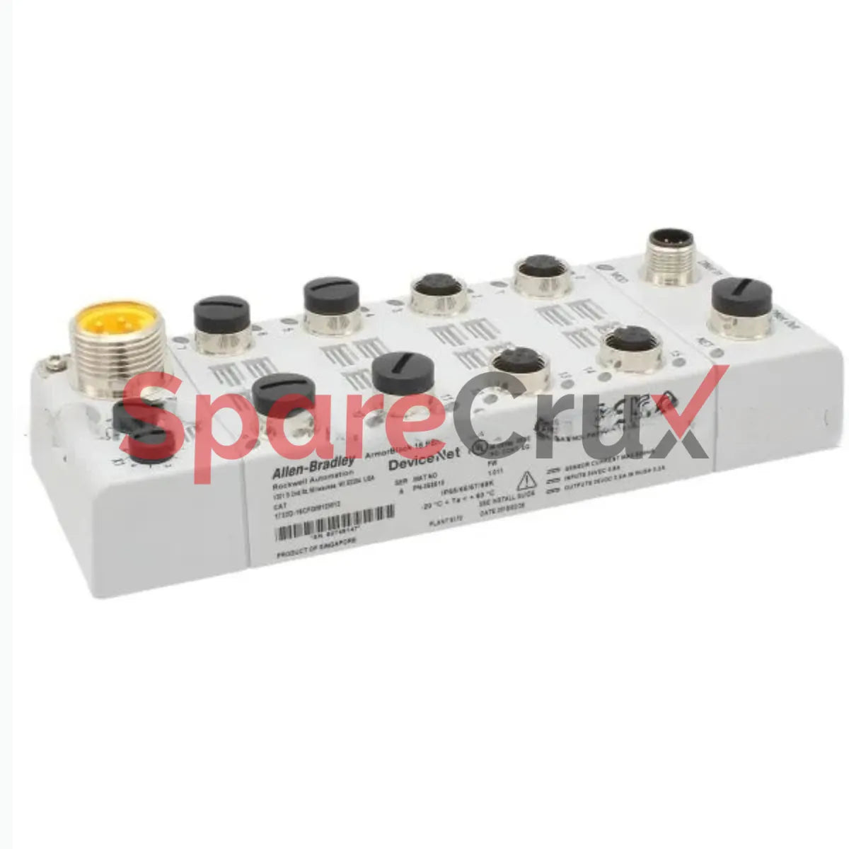 1732D-16CFGM12M12 | ALLEN BRADLEY | ArmorBlock 16-Point Configurable I/O Module, DeviceNet, M12 I/O Connectors, Mini Network Connector, 24V DC