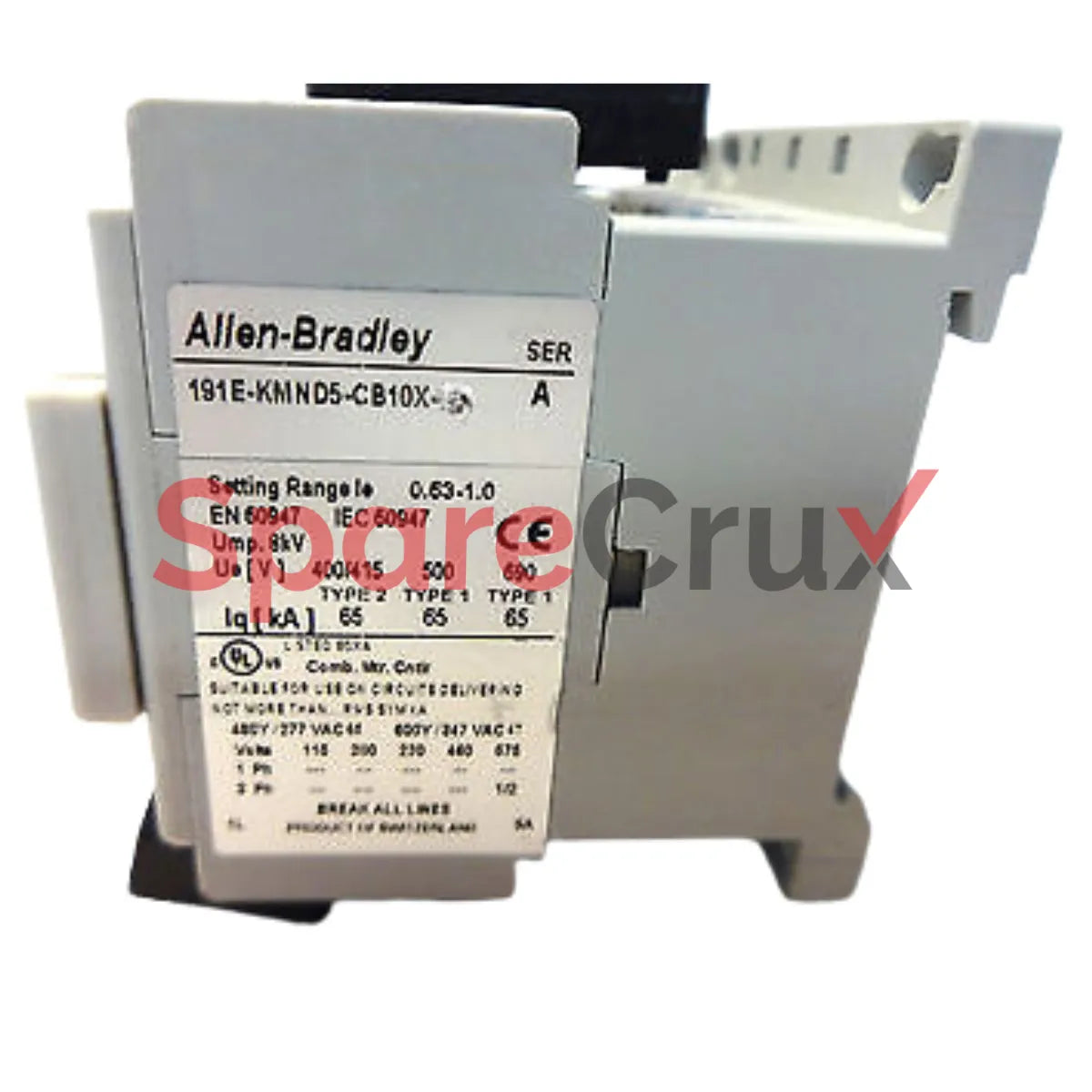 191E-KMND5-CB10X-A20 | ALLEN BRADLEY | Economy Reversing Starter with Circuit Breaker, 0.63-1.0 A, with A20 Option