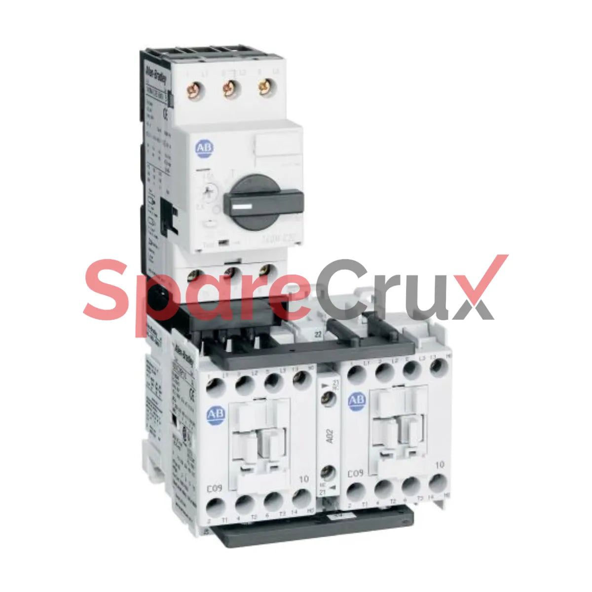 191E-ANEJ3-CB16C-F22-KY | ALLEN BRADLEY | Démarreur inverseur économique avec disjoncteur, 1,0-1,6 A, 1 contact auxiliaire NO + 1 contact auxiliaire NF, avec options F22 et KY