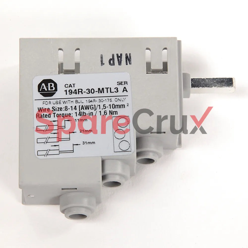 194R-30-MTL3 | ALLEN BRADLEY | Mounting Plate, 3mm Thickness, for 30A Disconnect Switches