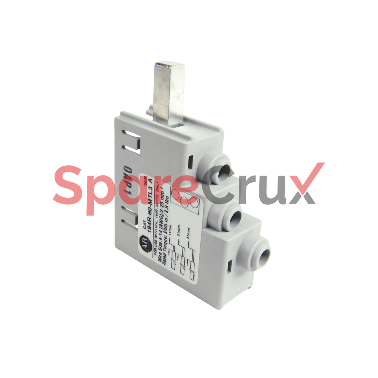 194R-60-MTL3 | ALLEN BRADLEY | Multi-Tap Terminal Lugs, 60A, for 194R Disconnect Switches