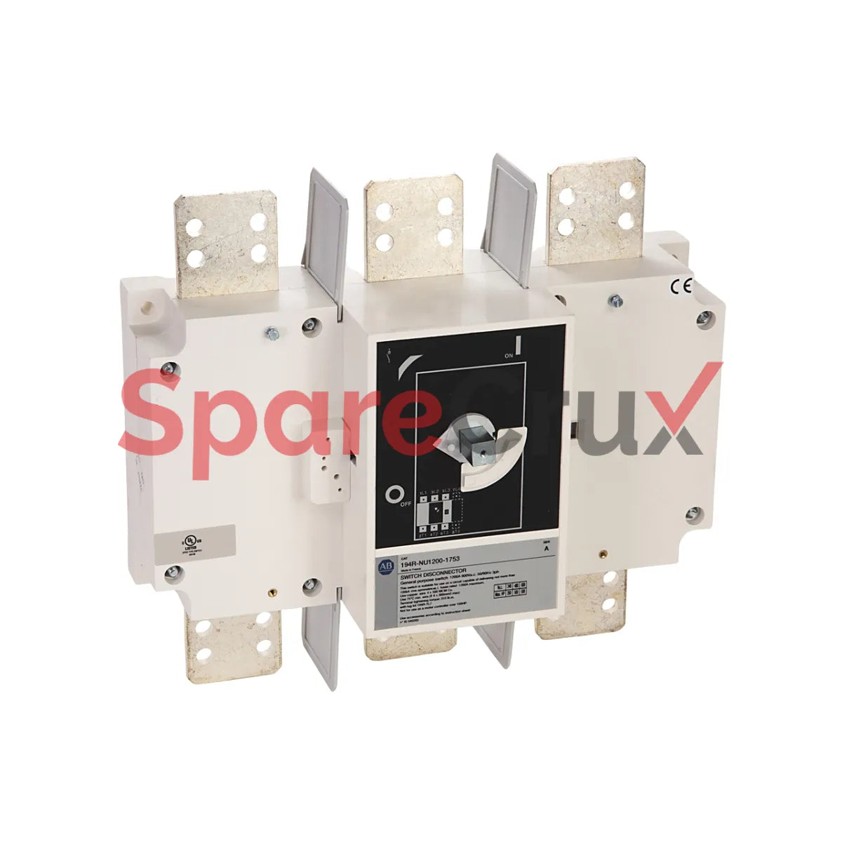 194R-NU1200-1753 | ALLEN BRADLEY | Non-Fused 194R Disconnect Switch, 1200A, 3-Pole, Open