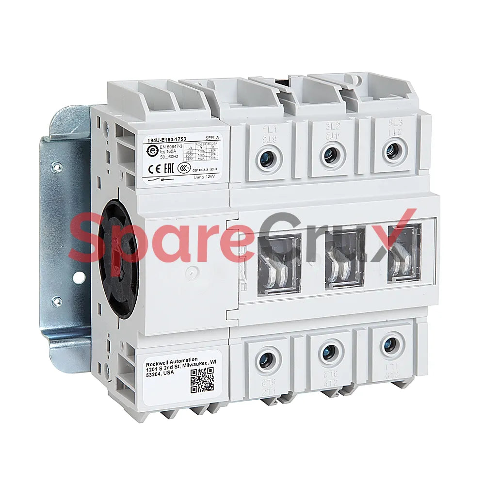 194U-160DMK-3B | ALLEN BRADLEY | Disconnect Switch Kit, 160A, 3-Pole, Black Handle, For Use With 194U Disconnect Switches