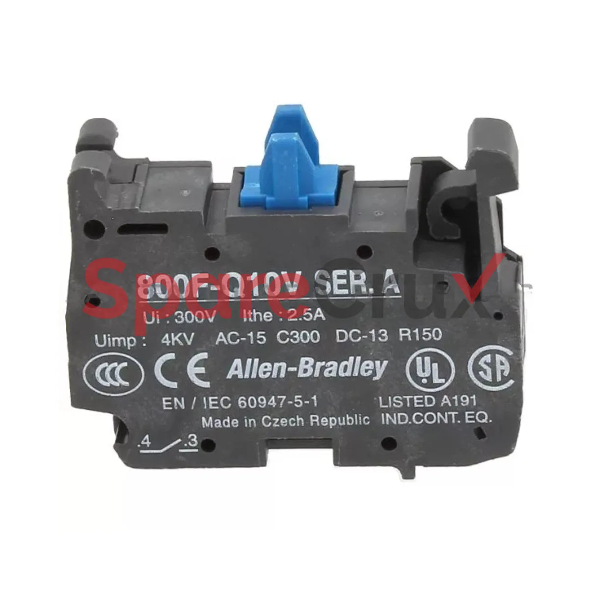 800F-Q10V | ALLEN BRADLEY | 22mm Contact Block 800F PB