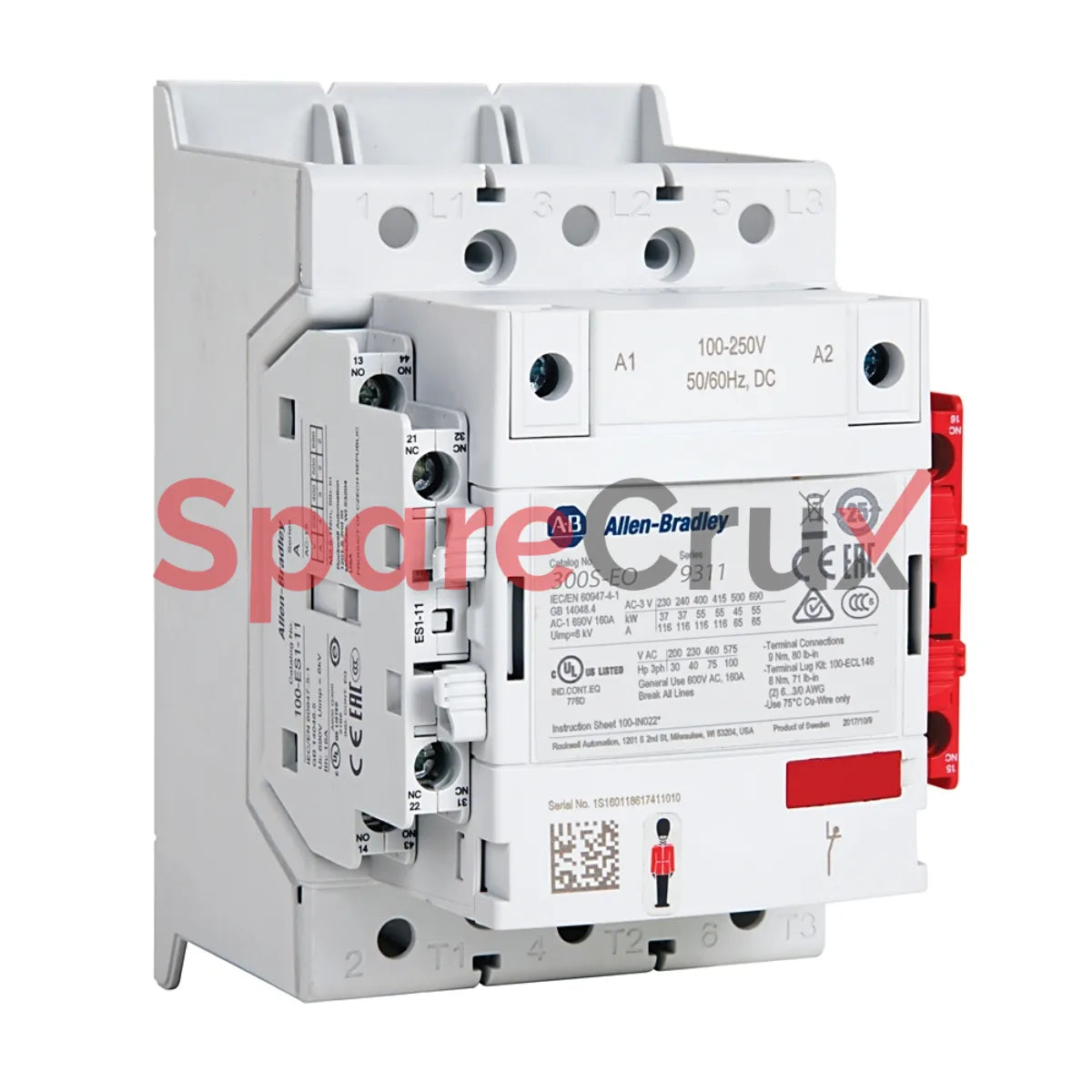 300S-FOEN9312C | ALLEN BRADLEY | NEMA Size 5 Safety Contactor Bus Bar PLC