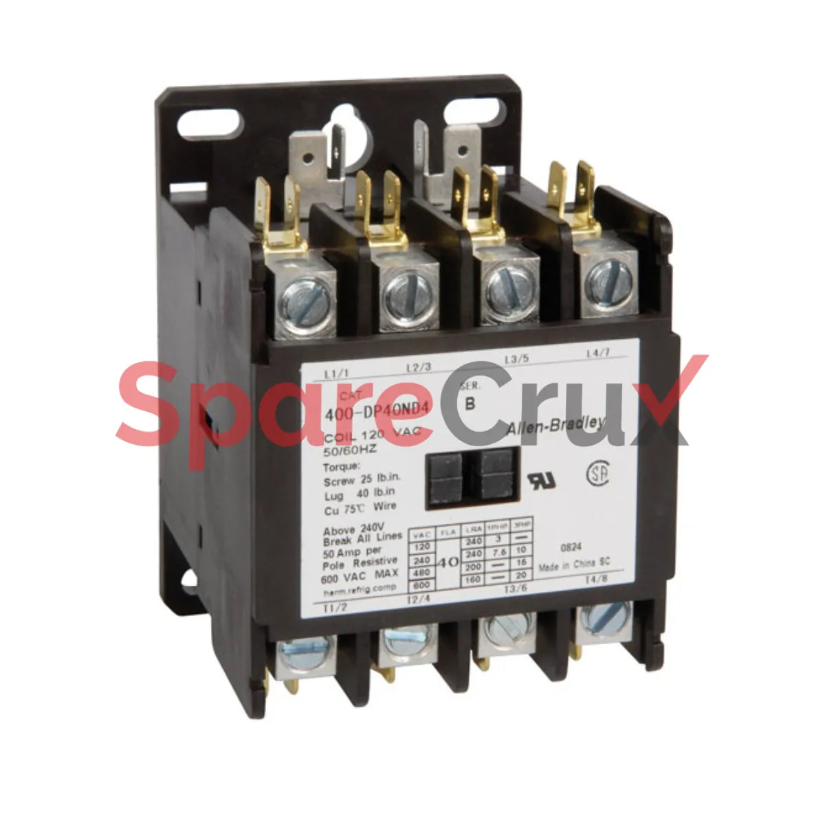 400-DP40ND4-D | ALLEN BRADLEY | Bul.400 Dp,40 A,4P,120Vac