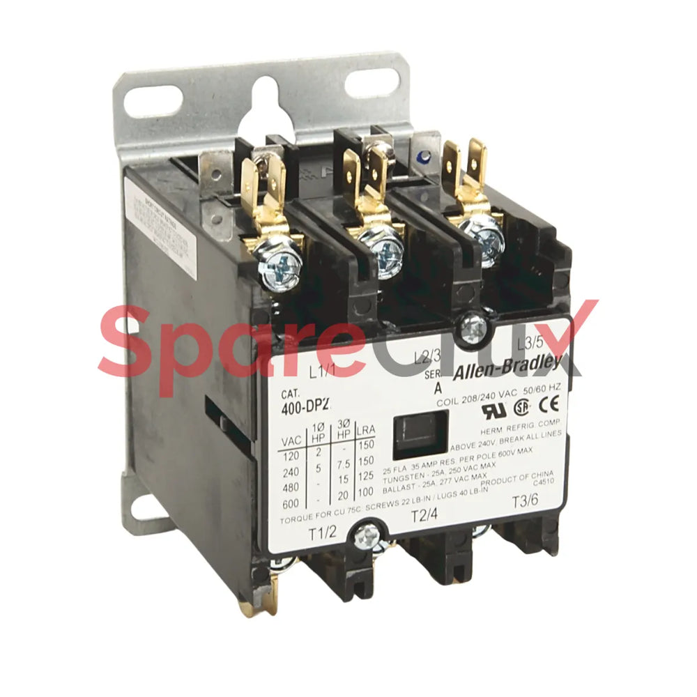 400-DP25NB1 | ALLEN BRADLEY | Definite Purpose Conttr,25A,480V 50/60Hz
