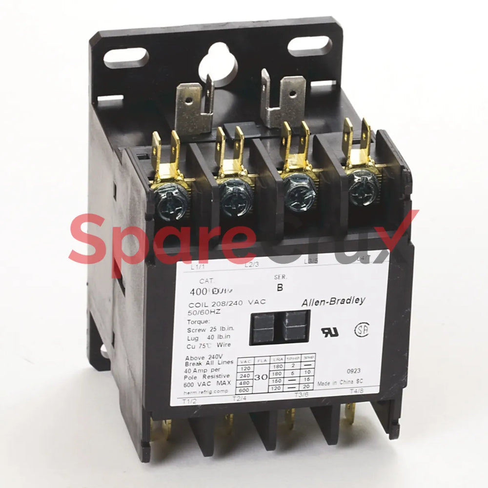 400-DP30NB1 | ALLEN BRADLEY | DEFINITE PURPOSE CONTTR,30A,480V 50/60HZ