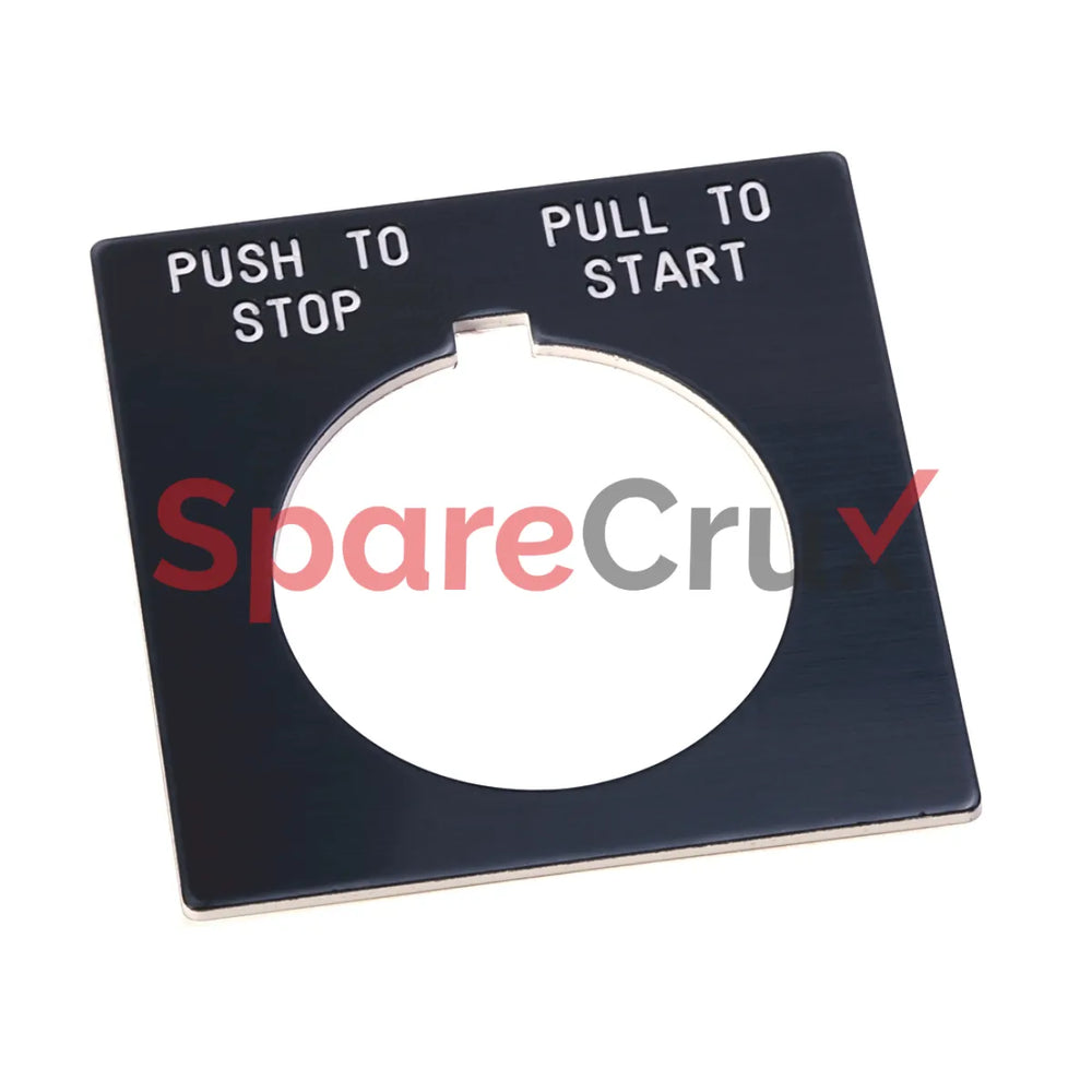 800H-W198 | ALLEN BRADLEY | 30mm 800H PULL-TO-START Grey Leg. Plate