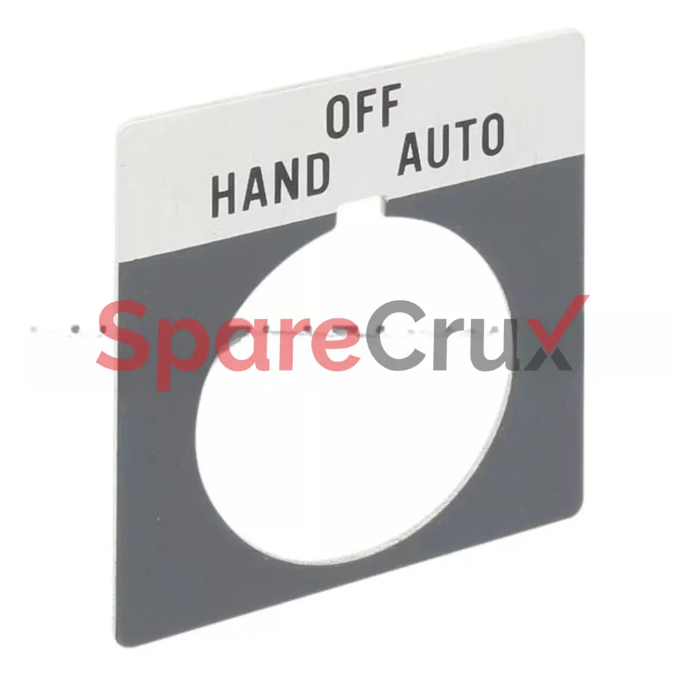 800T-X511 | ALLEN BRADLEY | Plaque de légende 30 mm 800T HAND-OFF-AUTO