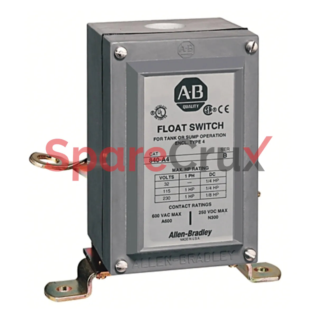 840-A72 | ALLEN BRADLEY | Switch,Automatic Float 600V Ac Max 10 A